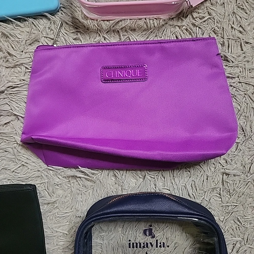 Makeup Bags Bundle Cosmetics Bags Lot Estee Lauder Clarins Clinique Imayla VS ✨️